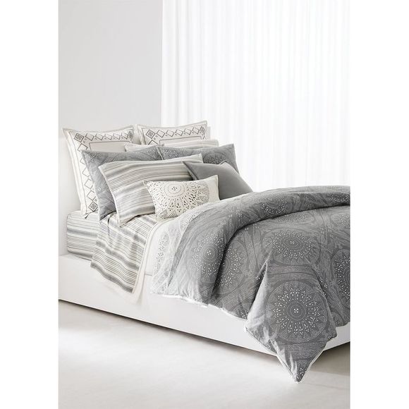 Ralph Lauren Bedding Ralph Lauren Luke Medallion 3piece Reversible Comforter Set King Grey